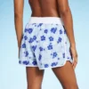 Women's 4" Inseam High Waist Lace-Up Board Shorts - Wild Fable™ Blue Floral Print -Selfie Leslie GUEST aa995792 f949 4297 8718 c04ef835116b