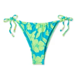 Women's Adjustable Coverage Bikini Bottom - Wild Fable™ Blue/Green Tropical Print -Selfie Leslie GUEST ac2f67ed 85fe 4e62 809c 2c43ccca279d