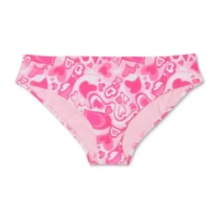 Women's Cheeky Bikini Bottom - Wild Fable™ Pink Heart Print -Selfie Leslie GUEST adaa046c 9855 4617 8684 f6260cc44412