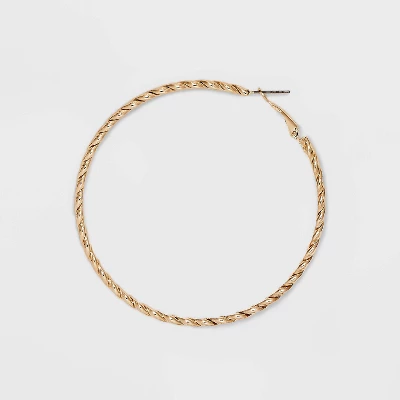 Twisted Hoop Earring Set 3pc - Wild Fable™ Gold 3 Twisted Hoop Earring Set 3pc - Wild Fable™ Gold