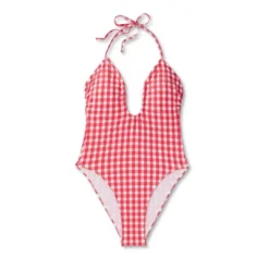 Women's Keyhole Cross Front Halter Ultra High Leg Cheeky One Piece Swimsuit - Wild Fable™ Red -Selfie Leslie GUEST b00e1232 b965 4262 99b6 a43a683fd5a6