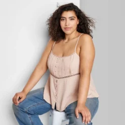 Women's Lace Trim Babydoll Cami - Wild Fable™ -Selfie Leslie GUEST b31ddc4c 5679 4166 a22a 8176eda16920