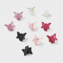 Butterfly Claw Hair Clip Set 10pc - Wild Fable™ Red/Light Pink/Black -Selfie Leslie GUEST b521e7f9 481d 4bf7 9d0f ae1e9565c7e6