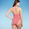 Women's Keyhole Cross Front Halter Ultra High Leg Cheeky One Piece Swimsuit - Wild Fable™ Red 2 Women's Keyhole Cross Front Halter Ultra High Leg Cheeky One Piece Swimsuit - Wild Fable™ Red -Selfie Leslie GUEST b630a5ce dd21 4e10 80cb 9856076347a9