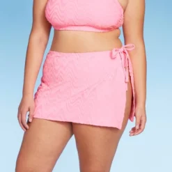 Women's Wavy Terry Textured Side-Tie Skirt Swimsuit Cover Up - Wild Fable™ Light Pink 11 Women's Wavy Terry Textured Side-Tie Skirt Swimsuit Cover Up - Wild Fable™ Light Pink -Selfie Leslie GUEST bad1c78e c02d 4eae a4d5 9e29d73cf821