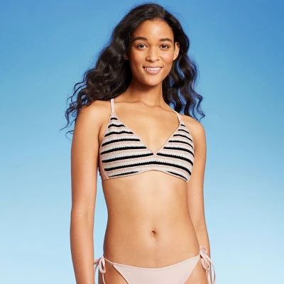 Women's Striped Crochet Bralette Bikini Top - Wild Fable™ 4 Women's Striped Crochet Bralette Bikini Top - Wild Fable™ - Image 2
