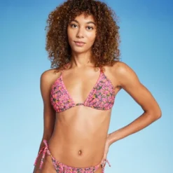Women's Crochet Trim Triangle Bikini Top - Wild Fable™ Pink Floral Print 15 Women's Crochet Trim Triangle Bikini Top - Wild Fable™ Pink Floral Print -Selfie Leslie GUEST bbc6ad14 4d6a 433d a596 a1322750789c