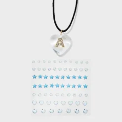 Acrylic Heart With Face Gems Pendant Necklace - Wild Fable™ Clear/Black -Selfie Leslie GUEST c032d99b 3eba 44b6 85ad 02cdde377fb0