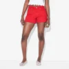 Women's Heritage Curvy Mid-Rise Denim Shorts - Wild Fable™ Dark Red
