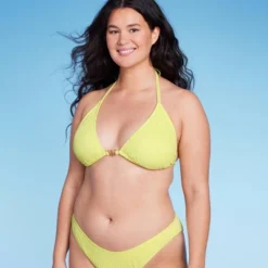 Women's Butterfly Charm Plisse Textured Triangle Bikini Top - Wild Fable™ -Selfie Leslie GUEST c5f6d5e2 ab22 4b51 b89c 783658a403c0