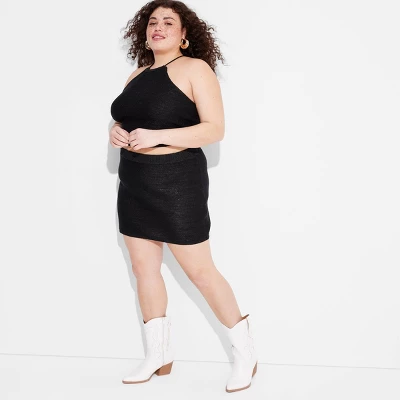 Women's Sweater Mini Skirt - Wild Fable™ Black 5 Women's Sweater Mini Skirt - Wild Fable™ Black - Image 3