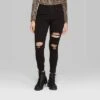 Women's Super-High Rise Distressed Skinny Jeans - Wild Fable™ Black -Selfie Leslie GUEST cce63fba 361e 4d07 8f31 a9375af6df1b