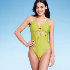 Women's Ring Front Cut Out One Piece Swimsuit - Wild Fable™ Green -Selfie Leslie GUEST ce6bc5e4 5379 4dd2 82b5 d69ed62927f3