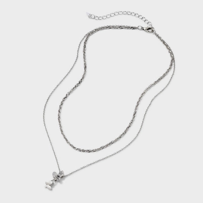 Butterfly Pendant Necklace - Wild Fable™ Silver 4 Butterfly Pendant Necklace - Wild Fable™ Silver - Image 2