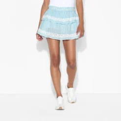 Women's Tiered Lace Trim Mini A-Line Skort - Wild Fable™