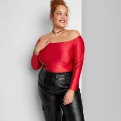 Women's Long Sleeve Off The Shoulder T-Shirt - Wild Fable™ -Selfie Leslie GUEST d36ab4d2 5979 4fe9 b78c 3df2bf04f2d9