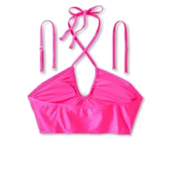 Women's Longline Wrap Halter Bikini Top - Wild Fable™ Pink Shine -Selfie Leslie GUEST d3eb1dc7 9b98 47ab 8f8b d86e435d6292