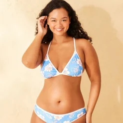 Women's Contrast Binding Triangle Bikini Top - Wild Fable™ Blue Floral Print -Selfie Leslie GUEST d5e706fc a249 4608 881a ce00cbb7d6e4