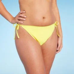 Women's Side-Tie Cheeky Bikini Bottom - Wild Fable™ Yellow -Selfie Leslie GUEST d64511ec 214e 480d bbb0 3278b8657618