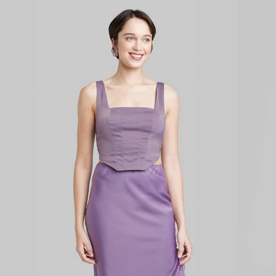 Women's Satin Corset Tank Top - Wild Fable™ 3 Women's Satin Corset Tank Top - Wild Fable™