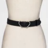 Women's Fable Double Heart Metal Buckle Belt - Wild Fable™ Black
