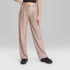 Women's Wide Leg Glitter Trouser Pants - Wild Fable™ Copper