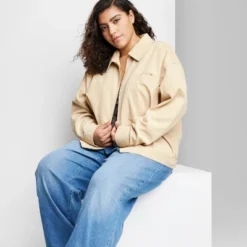 Women's Boxy Zip-Up Cord Jacket - Wild Fable™ -Selfie Leslie GUEST e0eb7ba2 ee21 4331 a686 e008b412571f