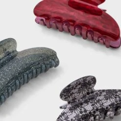 Acrylic Halfmoon Claw Hair Clip Set 3pc - Wild Fable™