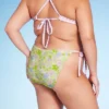 Women's Reversible Side-Tie Extra High Leg Cheeky Bikini Bottom - Wild Fable™ Green Floral Print/Purple Gingham Print -Selfie Leslie GUEST e5348ff3 9c6b 45ac b4f9 a4744f26d0fe