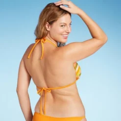 Women's Crochet Triangle Bikini Top - Wild Fable™ Orange Multi Striped -Selfie Leslie GUEST e775dc1d 0be5 48c9 b9b7 63db44200623
