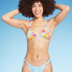Women's Mixed Icon Crochet Triangle Bikini Top - Wild Fable™ Blue -Selfie Leslie GUEST e81548ac 48ef 43e8 bf10 cff1a0d511ef