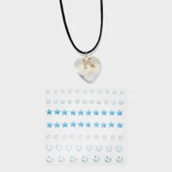 Acrylic Heart With Face Gems Pendant Necklace - Wild Fable™ Clear/Black -Selfie Leslie GUEST e8acb748 90fc 43d1 8a41 c05831685ca6