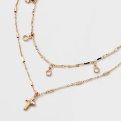 Cross Charm Multi-Strand Necklace - Wild Fable™ Gold -Selfie Leslie GUEST ed8b8179 af53 4ae1 8c3a 6f5925a54865