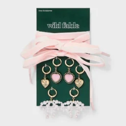 Bows And Hearts Shoelace And Shoe Charm Set - Wild Fable™ Gold -Selfie Leslie GUEST ef41ccd2 df4b 42cd ab85 ac321429980b