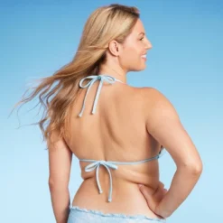 Women's Lace Detail Triangle Bikini Top - Wild Fable™ Blue -Selfie Leslie GUEST ef5378b5 46a3 4daa a29b 5f09ec9fb198