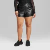 Women's High-Rise Faux Leather Shorts - Wild Fable™ -Selfie Leslie GUEST f151232a 02f6 4730 824a 747cb5bcbbf5