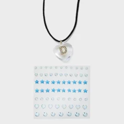 Acrylic Heart With Face Gems Pendant Necklace - Wild Fable™ Clear/Black -Selfie Leslie GUEST f25f0c14 a693 4f50 b334 54ccdfe31262