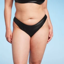 Women's Faux Leather High Leg Extra Cheeky Bikini Bottom - Wild Fable™ Black -Selfie Leslie GUEST f4df69fd d4ca 4563 8701 413499cf5e9d