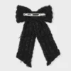 Lace Bow Hair Barrette Clip - Wild Fable™ Black: Fashion Hair Accessory, Polyester And Iron, All Hair Types