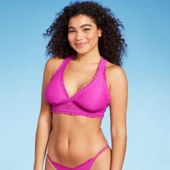 Women's Smocked Detail Longline Bikini Top - Wild Fable™ Purple -Selfie Leslie GUEST f969933c 7766 40f2 a77c 8d3cdd10acc7