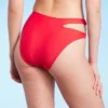 Women's Side Cut Out Mid-Rise High Leg Cheeky Bikini Bottom - Wild Fable™ Red -Selfie Leslie GUEST fa4e6bdf 8e34 43bf 9d38 ff876be0500d