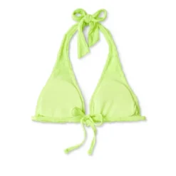 Women's Daisy Textured Ring Front Triangle Bikini Top - Wild Fable™ Green -Selfie Leslie GUEST fdbe2413 7020 4459 a56c 4f975137a527