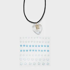 Acrylic Heart With Face Gems Pendant Necklace - Wild Fable™ Clear/Black -Selfie Leslie GUEST ff2c9210 0e62 4e01 a8fc d75ad3833cd5